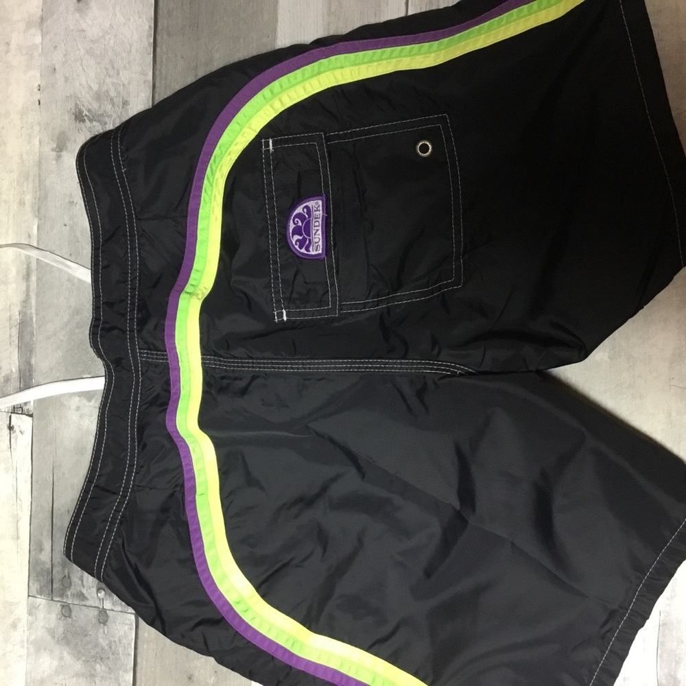 Sundek Swim Shorts Mens 30 Striped Trunks Board Short - Picture 2 of 3